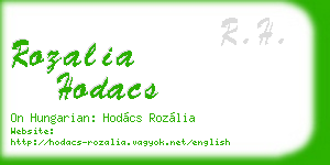 rozalia hodacs business card