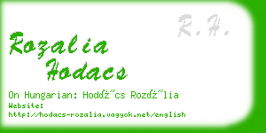 rozalia hodacs business card